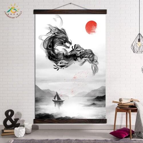 Wall art Canvas Painting Posters and Prints Decorative Wall pictures for living room Home Decoration Chinese Style Dragon Art