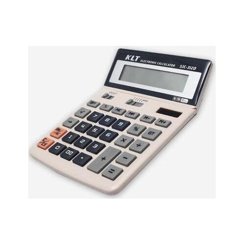 KLT SJC-3120 12 Bit Office Electronic Solar Dual Power Calculator Business Large Screen Calculator Adjustable Calculator