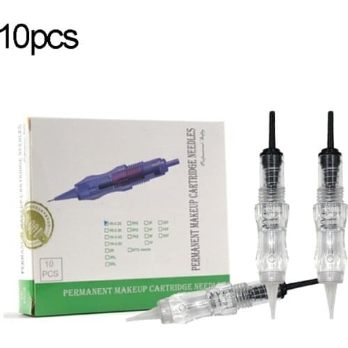 10pcs disposable sterilized srew tattoo needles semi-permanent eyebrow lip makeup needle cartridges for tattoo machine