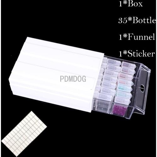 35/70/140 Grids Plastic Adjustable Diamond Painting accessories Storage Box diamont Storage Box for Diamond Embroidery Bead