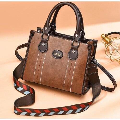 Casual Large PU Leather Handbag For Women Fashion Wide Strap Shoulder Flap Bag Female Top-handle Daily Crossbody Bag