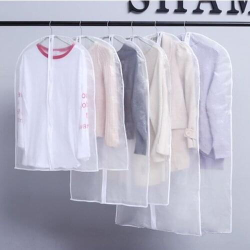 Transparent Clothes Hanging Garment Dress Clothes Suit Coat Dust Cover Wardrobe Organizer Storage Bags чехол для одежды