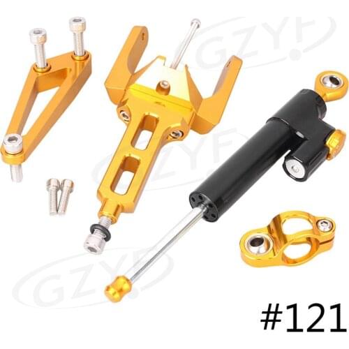 CNC Aluminum Alloy Steering Damper Stabilizer w/ Bracket Set Saftety Control for Honda CB1300 2003 2004 2005 2006 2007-2011