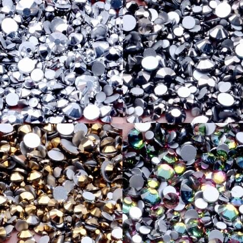 Strass Glass Gems Crystal Rhinestones For Nails ss3-ss34 And Mixed 3D Jewelry Nail Art Supplies Stone Decoration Tools