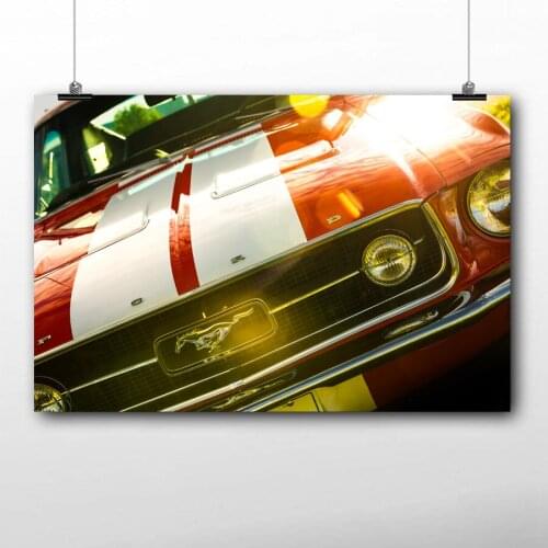Super Car Poster 1967 Mustang Muscle Auto HD Wall Picture Canvas Print Painting Art Home Decoration