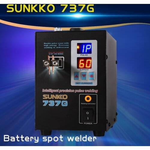 New SUNKKO 737G Battery Spot welder 1.5kw LED light Spot Welding Machine for 18650 battery pack welding precision spot welders