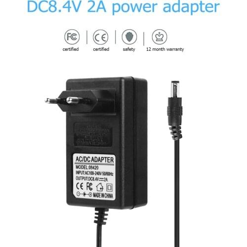 8.4V 2A 18650 Lithium Battery Charger DC5.5mm Plug Power Adapter Charger EU/US Plug