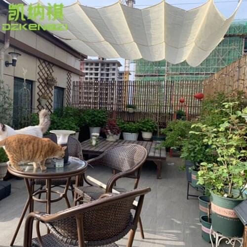 1.4 M Width x 3.96 M Length Runner Sliding Roof Retractable Wave Sun Shade Sail with 95% UV