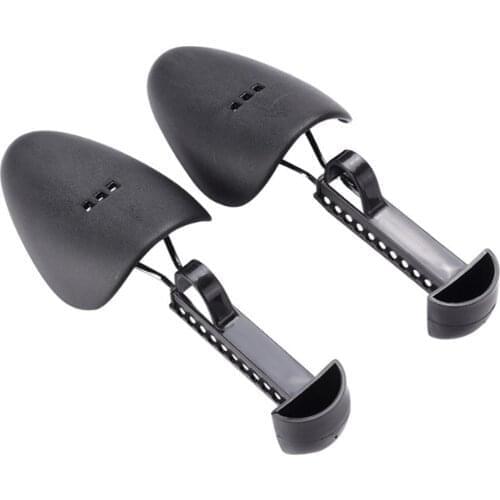 1 Pair Adjustable Shoe Tree Expander Extender Men Women Plastic Boots Shoe Stretcher Durable Solid Black Shoes Support Keeper