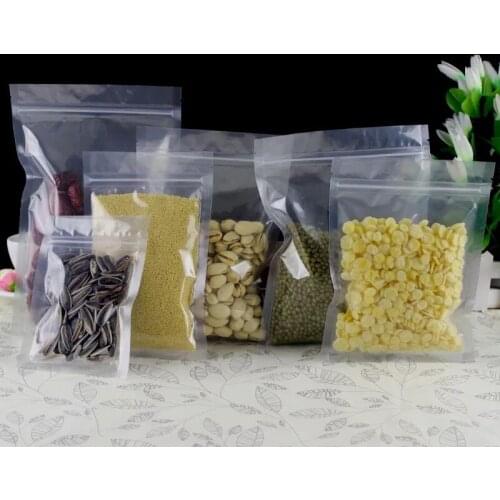 Various Sizes 100pcs HDPE Transparent Clear Mylar Flat Pouches Zip lock Reclosable Plastic Zipper Bags Storage Bag Brand New