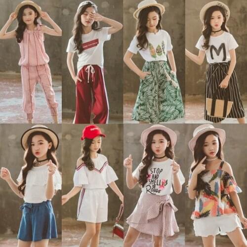 2021 Summer Baby Girl Clothes mesh Children chiffon shirt Tops + Shorts Toddler hot pants Outfits Teenager 4 5 6 7 8 11 12 year