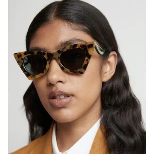 2021 Fashion Unique Cat Eye Sunglasses Women Retro Colorful Eyewear Shades Men Candy Color Trending Glasses Frame UV400