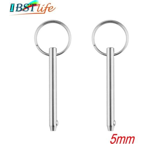 2X 5mm Marine Grade 316 Stainless Steel Quick Release Ball Pin for Boat Bimini Top Deck Hinge Marine hardware Boat