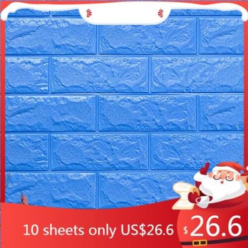 3D Wooden Wall Sticker Living Room Home Decor PE Foam Waterproof Wall Covering Wallpaper For TV Background Kids Room Stickers