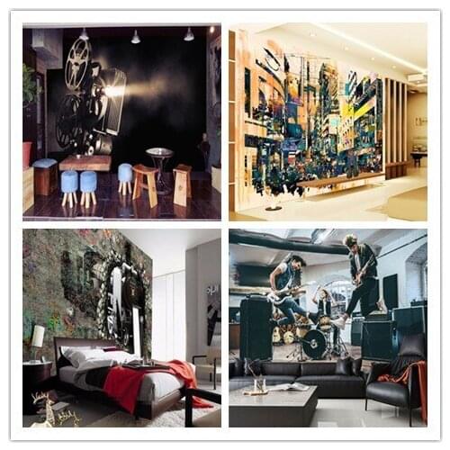 3D Custom Mural Mordern Relief Beauty Wallpaper Music Media Player Art Poster Canvas Bedroom Living Room TV Backdrop Home Decor
