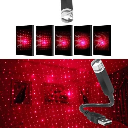 4 Shapes Atmosphere Car Light Star Sky Lamp Ambient Lights Night Car Interior Car Star ceiling light Accessories star X1U4