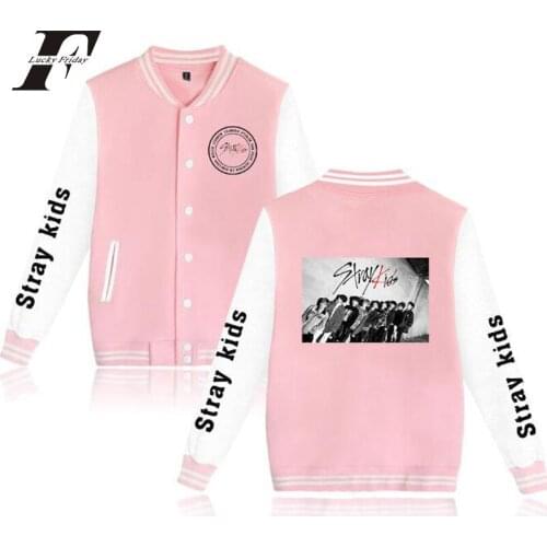 2019 harajuku Stray Kids kpop baseball jacket bomber jacket I Am Who Album Women Korean Streetwear winter jacket coat