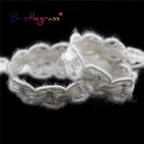 BRISTLEGRASS 1 Yard 3/4" 20mm Rope Woolen Braided Crochet Lace Trims Macrame Patchwork Ribbon Pillow Headband Dress Sewing Craft