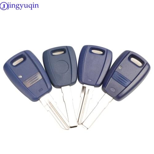 Jingyuqin Remote Key Case Fob Shell for Fiat Punto Doblo Bravo 1 Button Replacement Housing Case SIP22/GT15R Blade