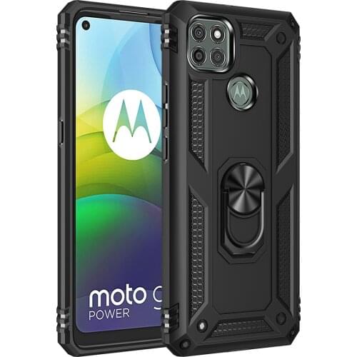 For Motorola Moto G9 Plus Play Power G10 G20 G30 G100 Edge S Shockproof Car Holder Magnetic Ring Case Rugged Armor Back Cover