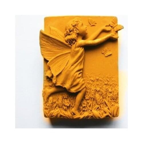 Flower Faerie play with Butterfly Craft Art Silicone Soap mold Craft Molds DIY Handmade soap molds