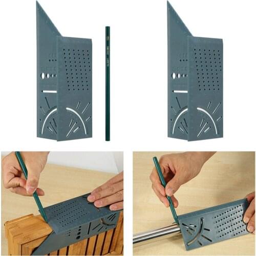 Woodworking 3D Angle measuring ruler plastic Measuring Ruler Gauge 45 Degree and 90 Degree Angles Measure Tool Home Improvement