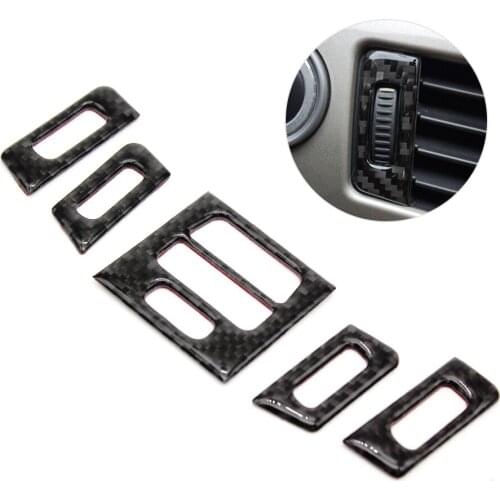 For BMW 3 Series E90 E92 E93 2005 2006 2007 2008 2009 2010 2011 2012 5pcs/set Carbon Fiber Center Air Condition Air Vent Cover