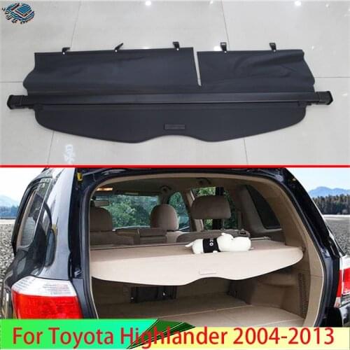 For Toyota Highlander 2004-2013 Aluminum+Canvas Rear Cargo Cover privacy Trunk Screen Security Shield shade Accessories