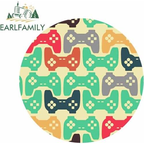 EARLFAMILY 13cm x 13cm for Gaming Controller Cartoon Car Stickers Rear Windshield Bumper Decal Graffiti Air Conditioner Decor