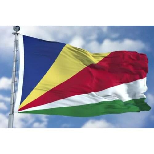 Seychelles flag 90*150cm with white sleeve any hobby history USA FLAG BANNER