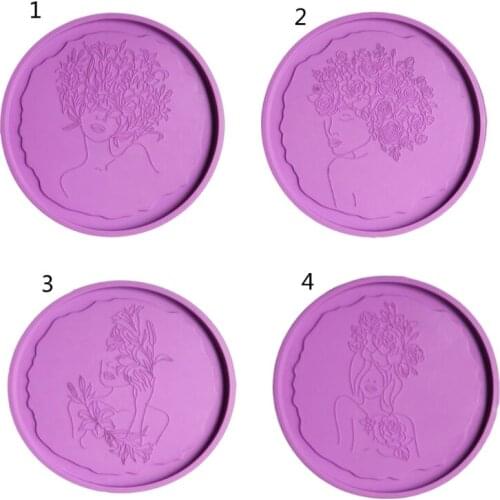 DIY Flower Fairy Tray Molds DIY Fairy Maiden Resin Coaster Molds Beauty Coaster Silicone Molds Epoxy Resin Casting Molds