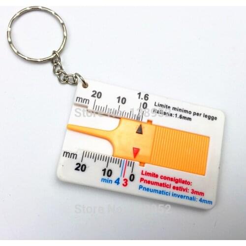 0-20mm Tire Pattern Measure Gauge Tire Thread Gauge Plastic Tire Gauge Tire Depth Gauge 100pcs/lot
