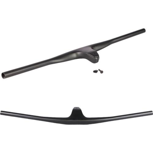 MTB Integrated Handlebar -12°degree 740mm T1000 Carbon Fiber UD Matte BMX Racing Bike XC Cross One-Shaped Handlebar and Stem