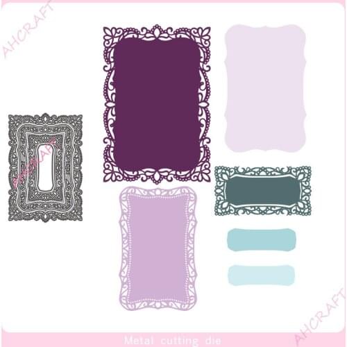 Lace Background Frame Metal Cutting Dies for DIY Scrapbooking Photo Album Decorative Embossing Paper Card Crafts Die 2021