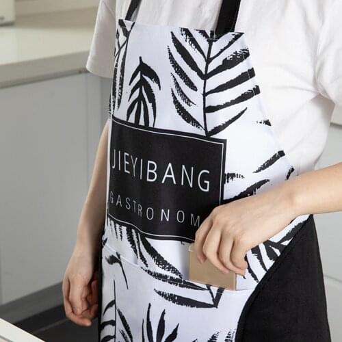 Unisex Waterproof Kitchen Apron Adjustable Anti-oil Hand-wiping Home Kitchen Cooking Apron for Men Women Baking Accessories