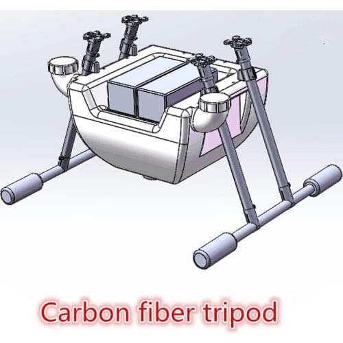 Multi - axis agricultural unmanned aerial vehicles carbon fiber tripod landing gear 10L / 10KG medicine tank water tank spray