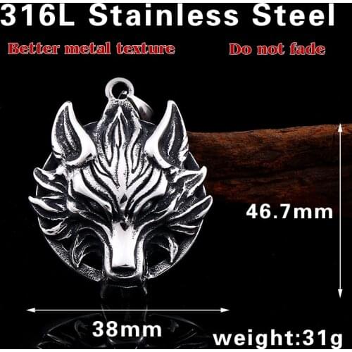 Beier 316L stainless steel Viking Wolf Amulet Mens Pendant Necklace Punk Animals Navis High Quality Jewelry LLBP8-468P