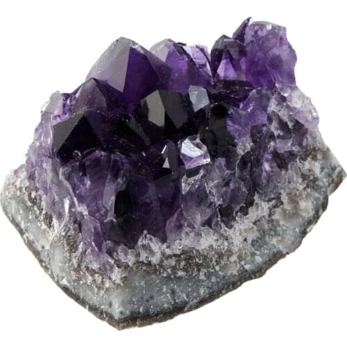 Natural Raw Amethyst Quartz Crystal Cluster Healing Specimen Decor Druse Vug Specimen Natural Stone #T5P