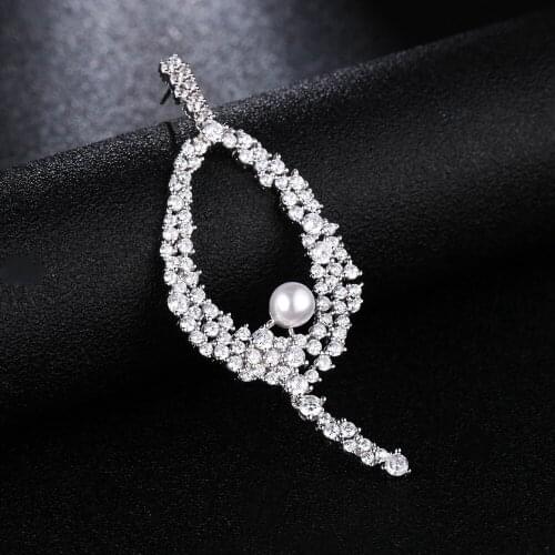 UMGODLY Brand New Arrival 1PC Luxury Earrings Cubic Zirconia Pearl Earring Elegant Women Wedding Party Jewelry Gift