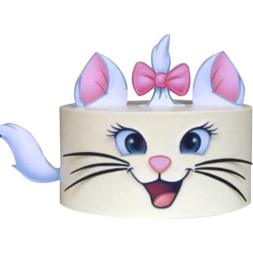 New Cartoon Cat Happy Birthday Cupcake Topper Set Baby Cat Birthday Cake Topper for Wedding Birthday Party Cake Decorations