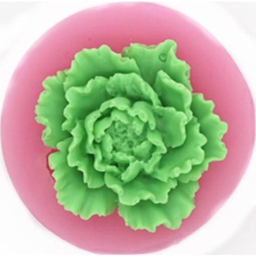 P313 peony sugar salt carving art mold mold chocolate mold silicone soap handmade soap mold