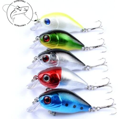 5Pcs/Lot 6.5cm/8.6g Swim Fish Fishing Lure Artificial Hard Crank Bait Wobbler Japan Mini Fishing Crankbait Lure With 8# Hooks
