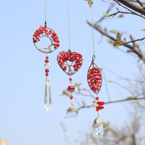 Crystal Prism Ball Pendant Home Window Wind Chimes Hanging Ornament Craft Outdoor Garden Decor Accessories