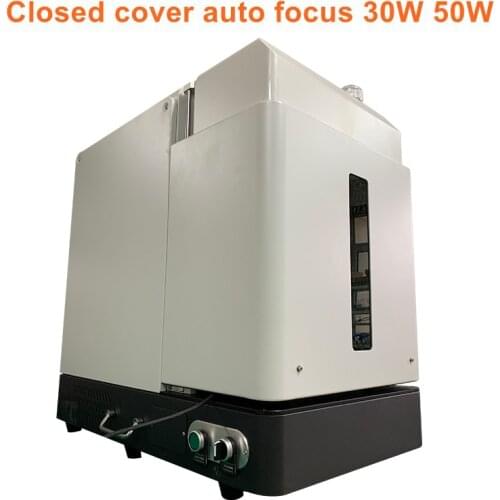 Auto focus Full-Closed Protective Cover 20W 30W 50W Raycusi Fiber Laser Marking Engraving Machine for Jewelry Gold Rings