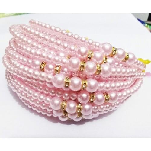 New Fashion Girls Pearl Headband Elegant Wedding Birthday Hair Bands Kids Hair Accessories Head Wear for Girls