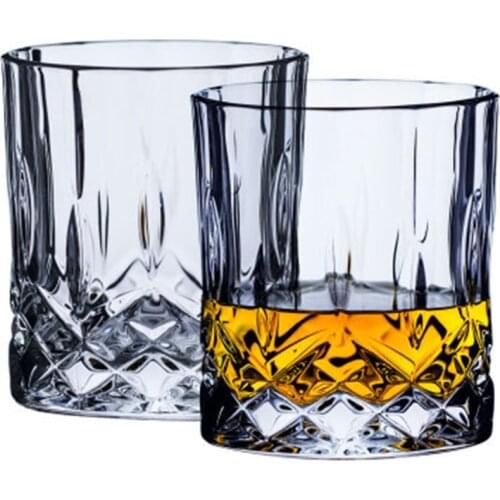 Transparent whiskey glass foreign wine glass candle holder cup KTV bar special thick crystal beer glass