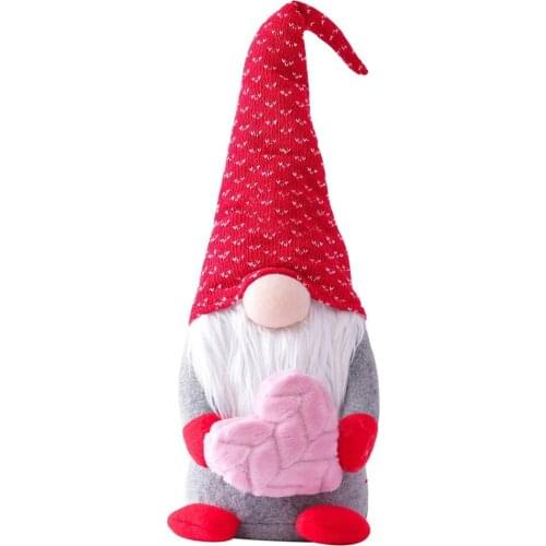 Valentines Day Display Window Props Family Table Dwarf Plush Doll Decoration Gift