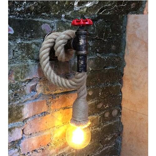 Retro Industrial Wall Lamp Vintage E27 Loft Light Plated Indoor Lighting Home bedroom restaurant Iron Rust Water Lamps