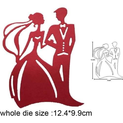 Bride and Groom Metal Cutting Dies for DIY Scrapbooking dies Album Card Making Decorative Craft Embossing Die Cuts Stencils dies