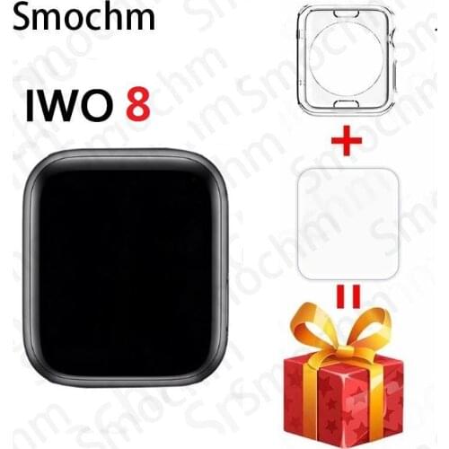 Smochm IWO 8 Plus Customized Clock Faces Smart Watch Bluetooth 1:1 Series 4 Wireless Charger MTK2502 for Iphone Android Phone